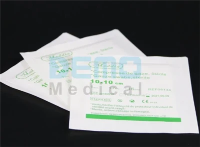 OEM medicinska förbrukningsvaror 100 % bomull Gaze Engångs sårdyna Absorberan...